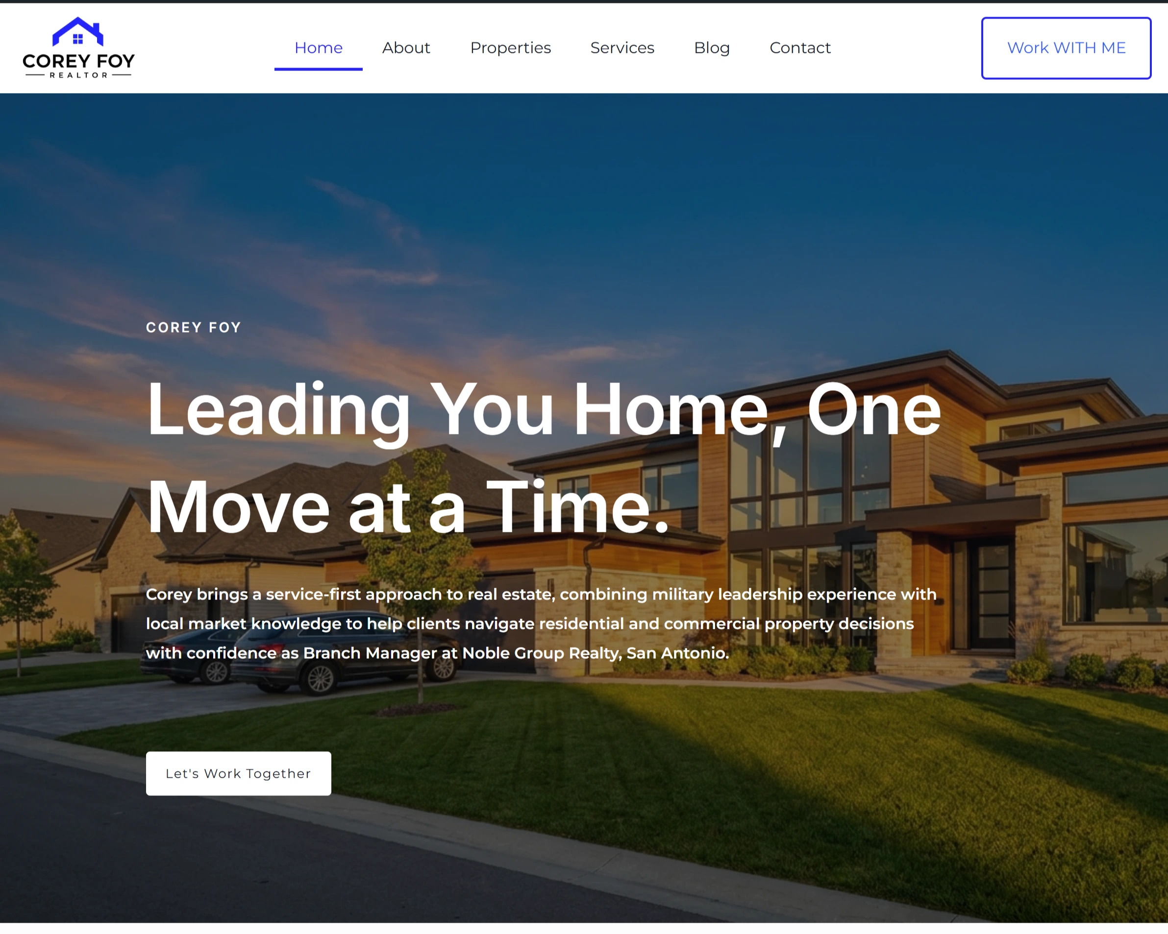Corey Foy Realtor real estate website built with WordPress